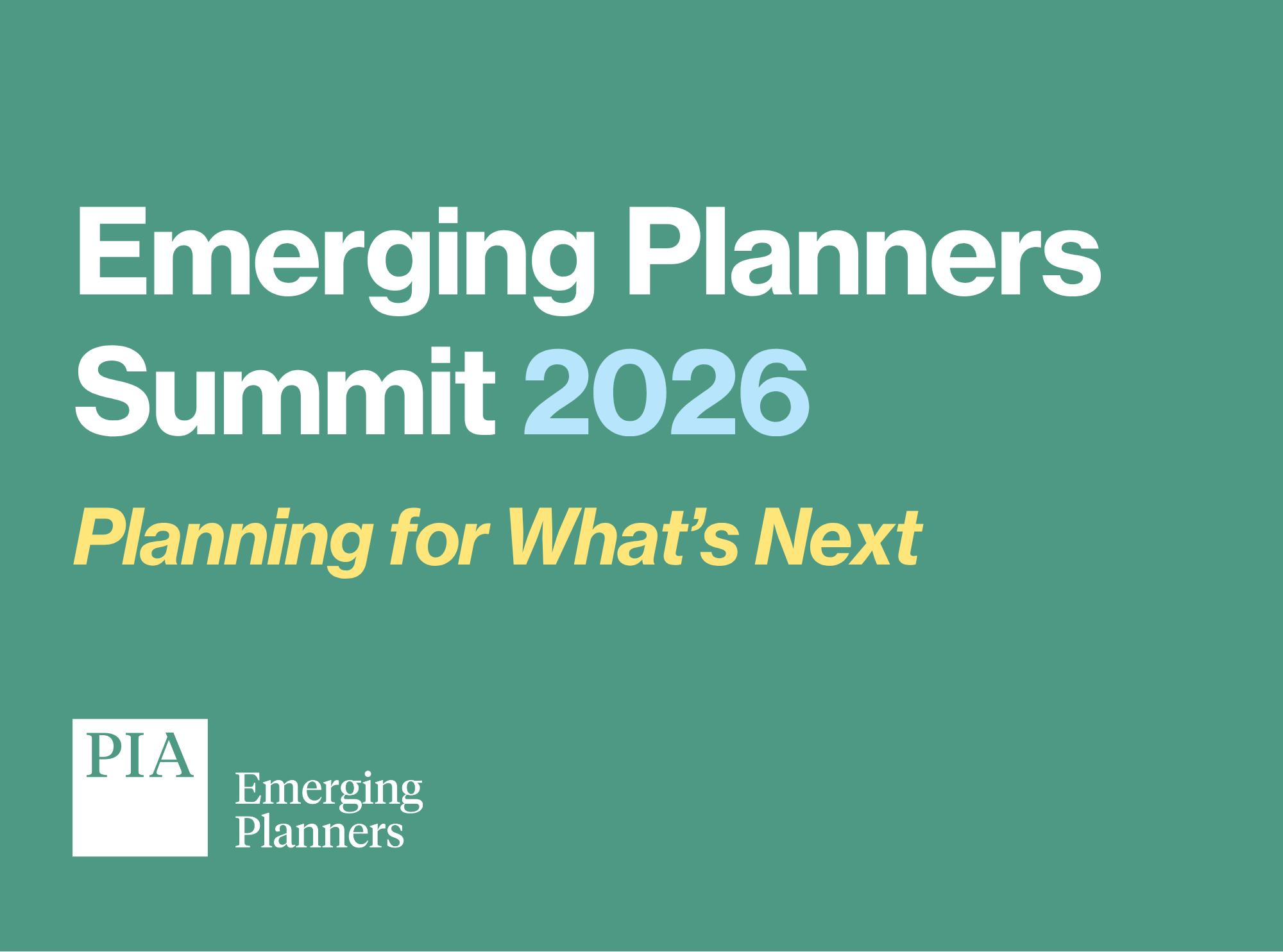 PIA VIC Emerging Planners Summit 2026